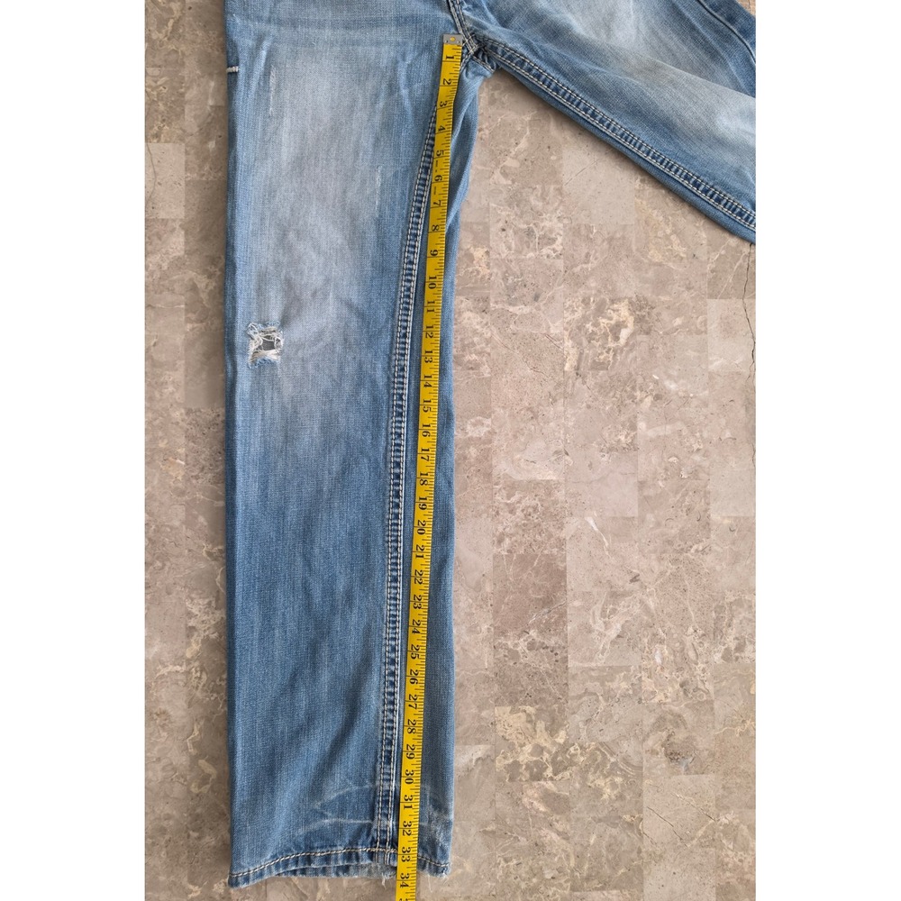 Rock & Roll Cowboy Double Barrel Relaxed Straight Jeans Mens 29x34 Blue Denim - Picture 7 of 16